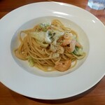 Italian M's Bar - 20230714エビとキャベツのアーリオオーリオ