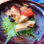 IZAKAYA Hare. - 燻製3種　明太子、タコ、ホタテ　2名分　1100円