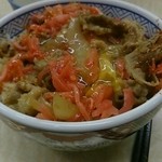 Yoshinoya Taishido Ten - とき卵をかけて、ぐちゃぐちゃに混ぜて