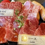 Yakiniku Motobu Bokujou Nago Ten - もとぶ牛 二種盛りランチ