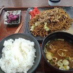 Michi no Eki Seto Shinano - 瀬戸焼きそば定食¥700