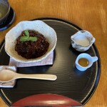 茶店庵 しみず - 料理写真:ミントの葉で飾られたコーヒーゼリー