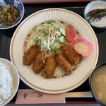 レストハウス 華湖 - 牡蠣フライ定食