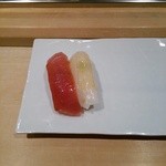 Tsukiji Sushi Sei Isedan Shizuoka Ten - イカとマグロ