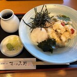 そば酒膳　あづみ野 - 料理写真:はも天梅おろし蕎麦！