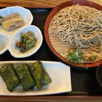 Akadama Shokudo - わさび寿司定食　山椒麺　冷　1200円