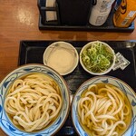 丸亀製麺 - かけ温並とぶっかけ冷大