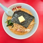 山岡家 - 料理写真:特製味噌　ネギラーメン　バター　背脂変更　メンマ