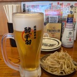 Izakaya Kakumei Yotteba Kawasaki Nakamisedori Ten - 生ビー（中）@\180円