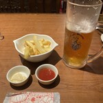 Bikkuri Donkey Ikebukuro Sanshain Tori Ten - ハウスビール大ポテトセット¥1000