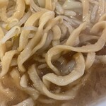 男気らーめん アカギ - ラーメン（300g）の麺アップ