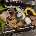 Madou Onsen Ryoufuu Sou - ガスロースターで網焼き！全プランに野菜付（かぼちゃ、玉ねぎ、ししとう）