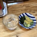 Ryu An - 焼酎芋とお通しのこんにゃくとか