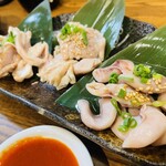 Kushiyaki Musashiya - 洗って出しただけ感が半端なくべちゃべちゃ、、、