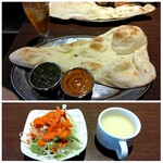 Asian Restaurant Raja&Bar - Bセット（サグマトン^^、ダル）1050円税別　2024.9