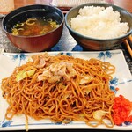 Michi no Eki Seto Shinano - 瀬戸焼きそばランチ750円