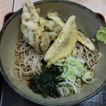 Nadai Hakone Soba Isehara Ten - 舞茸天と目鯵天・茄子天_冷