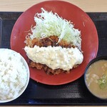 Katsuya Sakai Ten - タルタルチキンカツ定食（ご飯大盛）