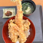 お食事処 はくさい - 上穴子天丼(上から)