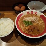 ラーメン東大 - 料理写真:徳島醤油らーめん＋ライスセット