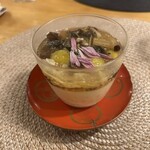 Shiki Gohan Harema - 色々きのこと鶏そぼろ餡かけ茶わん蒸し