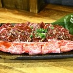 Horumon Yakiniku Niku no Ooyama - 2014.5 三種盛（1,450円）上カルビ、上ロース、上ハラミ