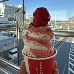 とちおとめ×芭莉式 - 料理写真:とちおとめのショートソフト　　　　680円（税込734円）