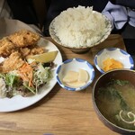 tori neue - から揚げ定食 ごはん大