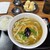 自家製 こめやのうどん - 料理写真:カレーうどんとご飯と鯛ちくわの天ぷら