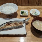 ふじや食堂 - さんまの開き定食　800円