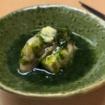 Taishu Sakaba Takumi - 牡蠣入り青海苔湯豆腐