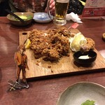 Uma Karaage to Izaka Meshi Miraizaka Keihan Kyobashi Eki Mae Ten - グローブ揚げ