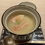 和食日和 おさけと - 温物(蟹と湯葉の玉地蒸し　豆乳餡)