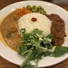 カンテグランデカレー - 料理写真:2024年12月18日 選べる2種のカレー。ドライキーマと今月のカレー(きのこのカレー)を選択