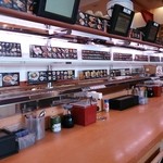 Kappa Sushi Koriyama Minami Ten - カウンター。