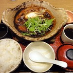 Ootoya Ayase Taunhiruzu Ten - 四元豚ロースの味噌かつ煮定食　890円　2014.3.21