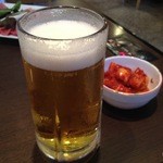 味蔵天国 - 大根キムチと生ビール