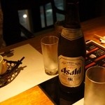 豆家別邸しびかま - ビールは瓶での提供のみ。スーパードライです。