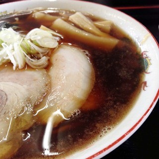 Chuka Soba Ogawaya - チャーシューメン　餃子定食　半カレー　2014年6月