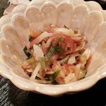 日本料理 川匠 - ミョウガと梅肉の和え物