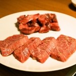 Yakiniku Yazawa Tokyo - 2014.5 上ハラミ（1,800円）、上タン切り落とし（980円）