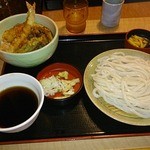 Kyubeeya Hasuda Ten - 天丼小うどんセット