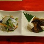 Sumibi Yakitori Gin - お通し（〆サバと奴）