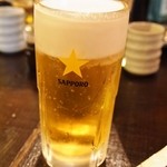 Kushiyaki Yakiton ya Tayutayu Nanba Sennichimae Ten - 生ビール