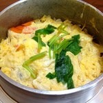 釜めし きよみず - たまごがふわっふわ。味は薄めですが…。