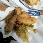 矢田川フィッシングセンタ－ - 川魚定食の天麩羅