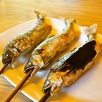 Sugigase Yana - 2014.10 鮎塩焼き大（1,300円）、鮎魚でん大（1,300円）