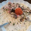 パスタハウス トライアングル - 料理写真:特製スープスパゲティにたっぷりの明太子をのせました。混ぜて味の変化をお楽しみください。