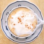 紙ひこうき - ≪'15/03/31撮影≫ケーキセット 880円 のカプチーノ