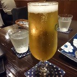 goodman38 - シャンディガフ（ジンジャーエール＆ビールのハーフ＆ハーフ）です。